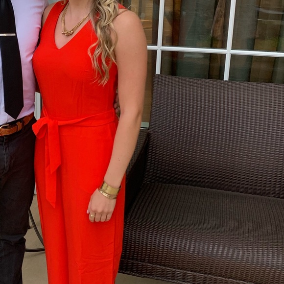 Red-Orange Banana Republic Jumpsuit w/ pockets - Picture 5 of 5